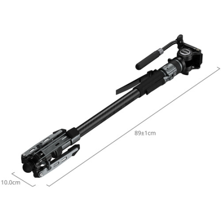 SmallRig 6286 x Potato Jet TRIBEX PRO (Video) - hydrauliczny monopod Carbon, z głowicą video - wymiary